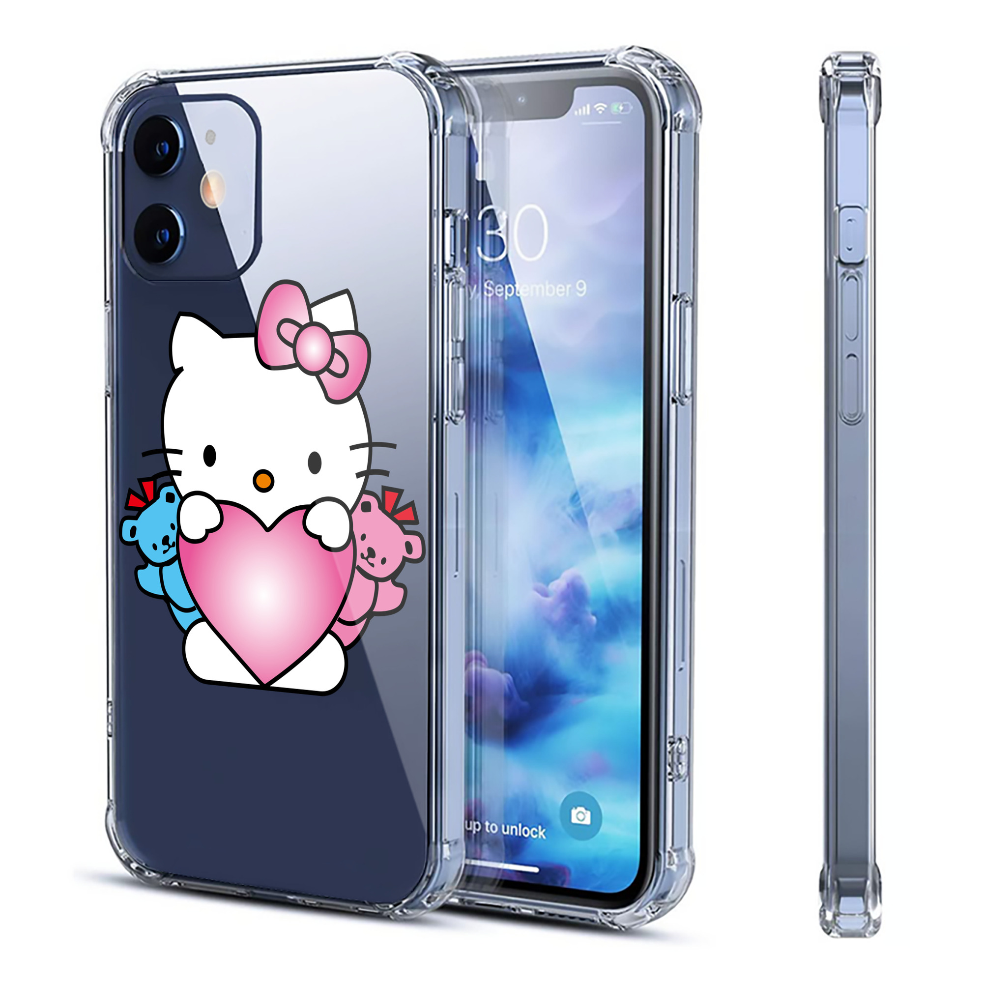 （画像用） Hello Kitty ハローキティ 【iPhone 12シリーズ対応】透明スマホケース（クリアソフトケース）
